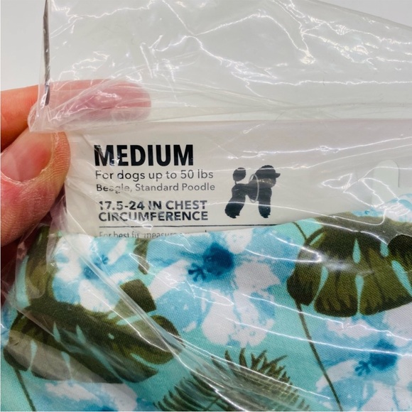 NWT Vibrant Life Dog Harness Hawaiian Shirt Harness Blue Green Medium(50 pounds) - Picture 4 of 6